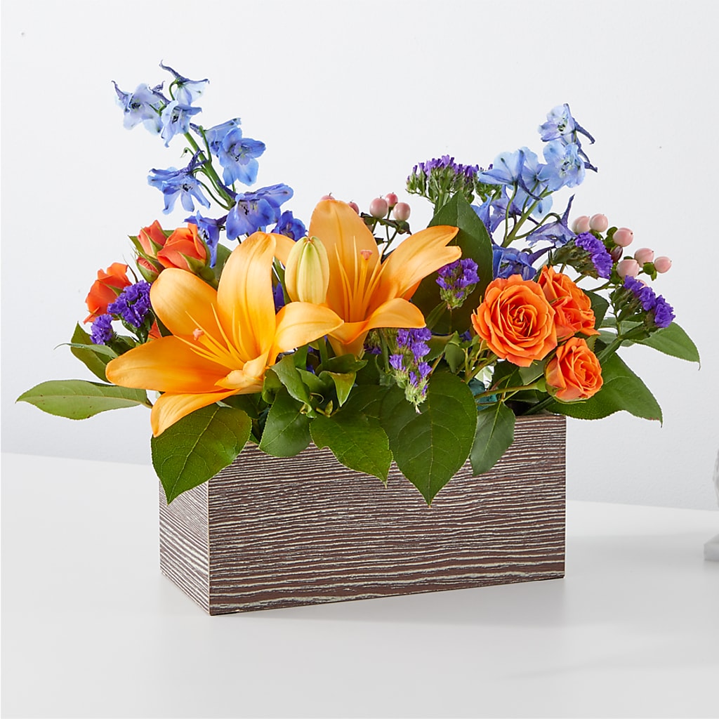 Radiant Citrus Box Bouquet – My Dream Flowers, Bronx NY