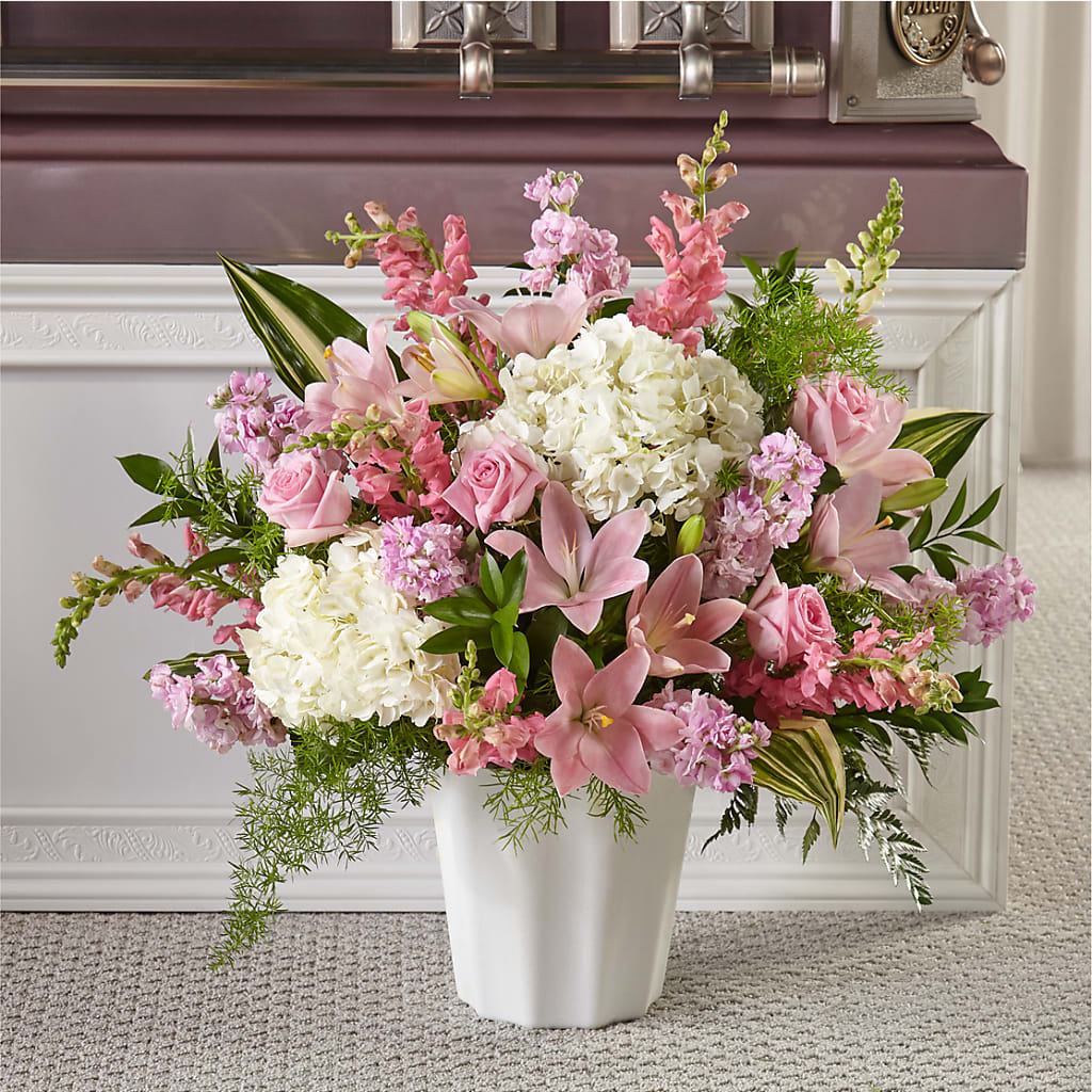 Simply Serene Floor Basket – My Dream Flowers, Bronx NY