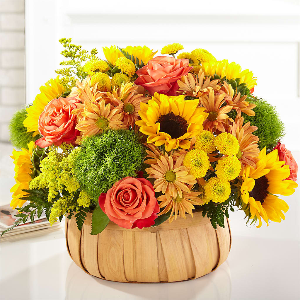 Harvest Sunflower Basket – My Dream Flowers, Bronx NY