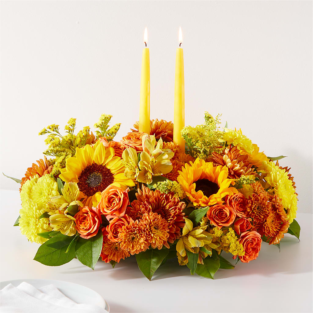 Autumn Harmony Centerpiece – My Dream Flowers, Bronx NY