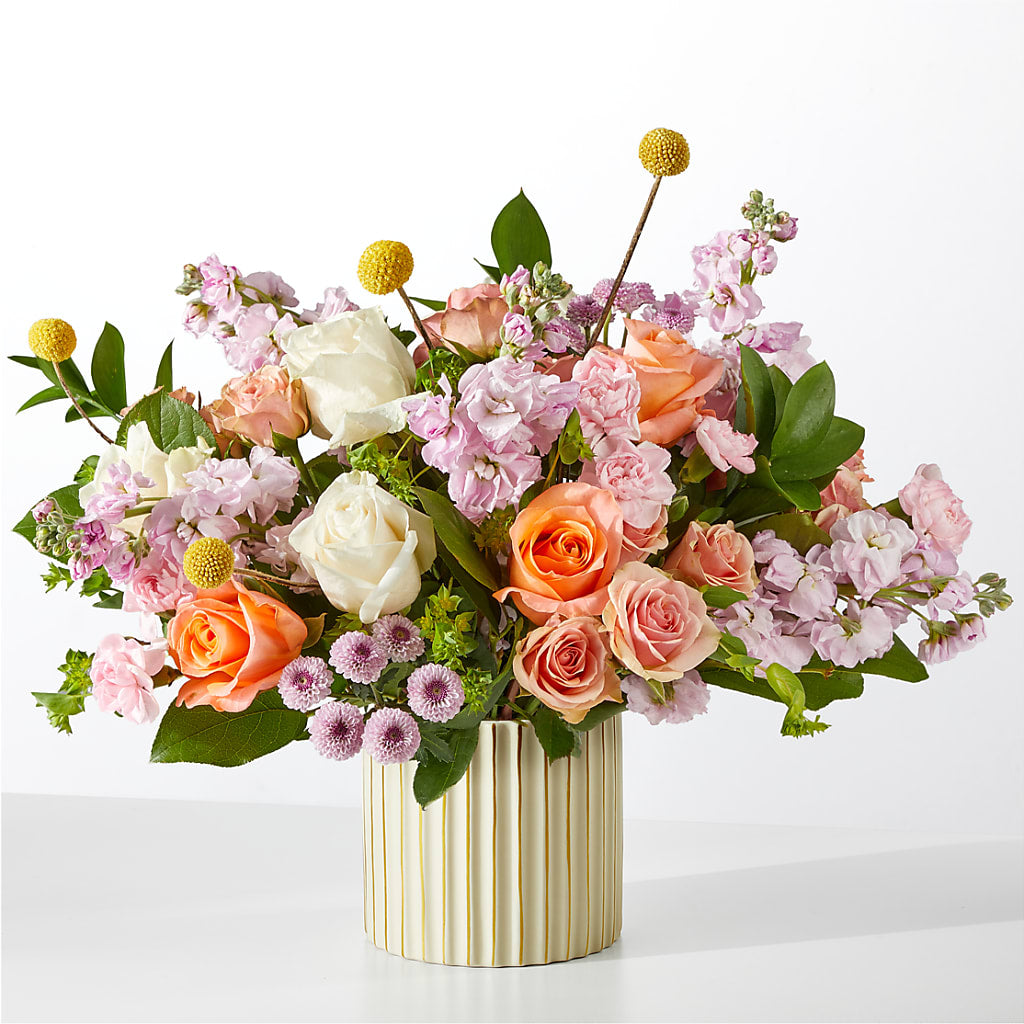 French Market Bouquet with Ivory Vase – My Dream Flowers, Bronx NY