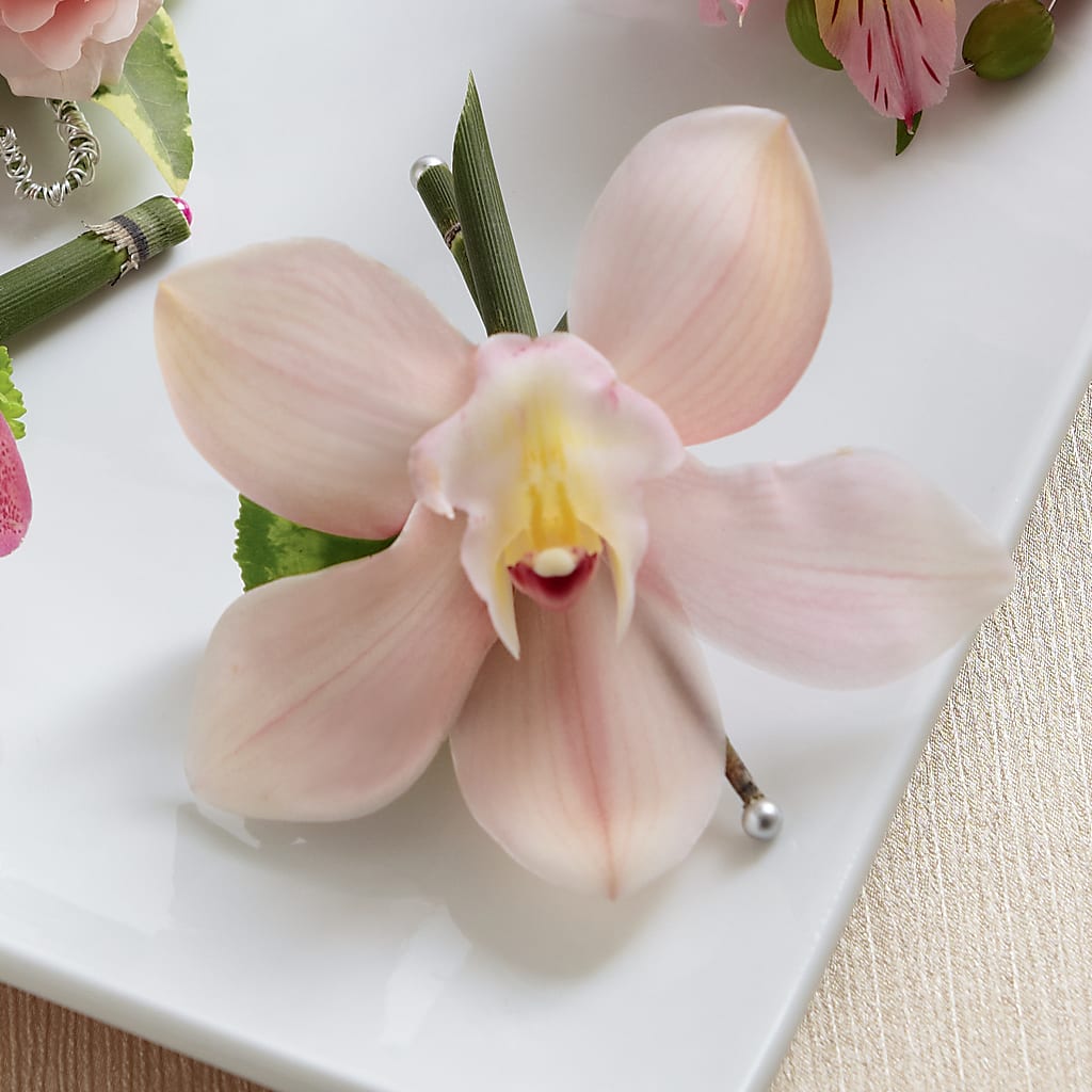 Pink Cymbidium Boutonniere – My Dream Flowers, Bronx NY