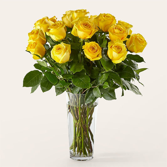 Long Stem Yellow Rose Bouquet –  My Dream Flowers, Bronx NY