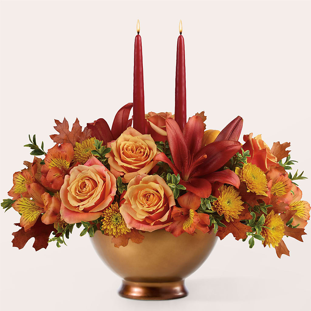 Harvest Table Centerpiece –  My Dream Flowers, Bronx NY