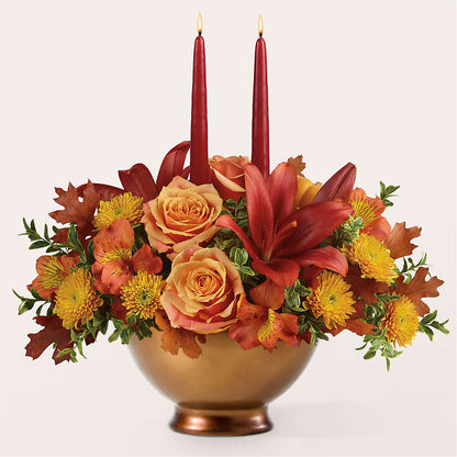 Harvest Table Centerpiece –  My Dream Flowers, Bronx NY