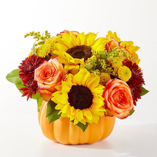 Golden Gourd Pumpkin Bouquet –  My Dream Flowers, Bronx NY