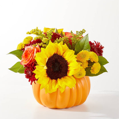 Golden Gourd Pumpkin Bouquet –  My Dream Flowers, Bronx NY