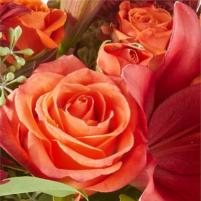 Crimson Leaves Bouquet –  My Dream Flowers, Bronx NY