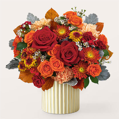 Merlot Bouquet with Ivory Vase –  My Dream Flowers, Bronx NY