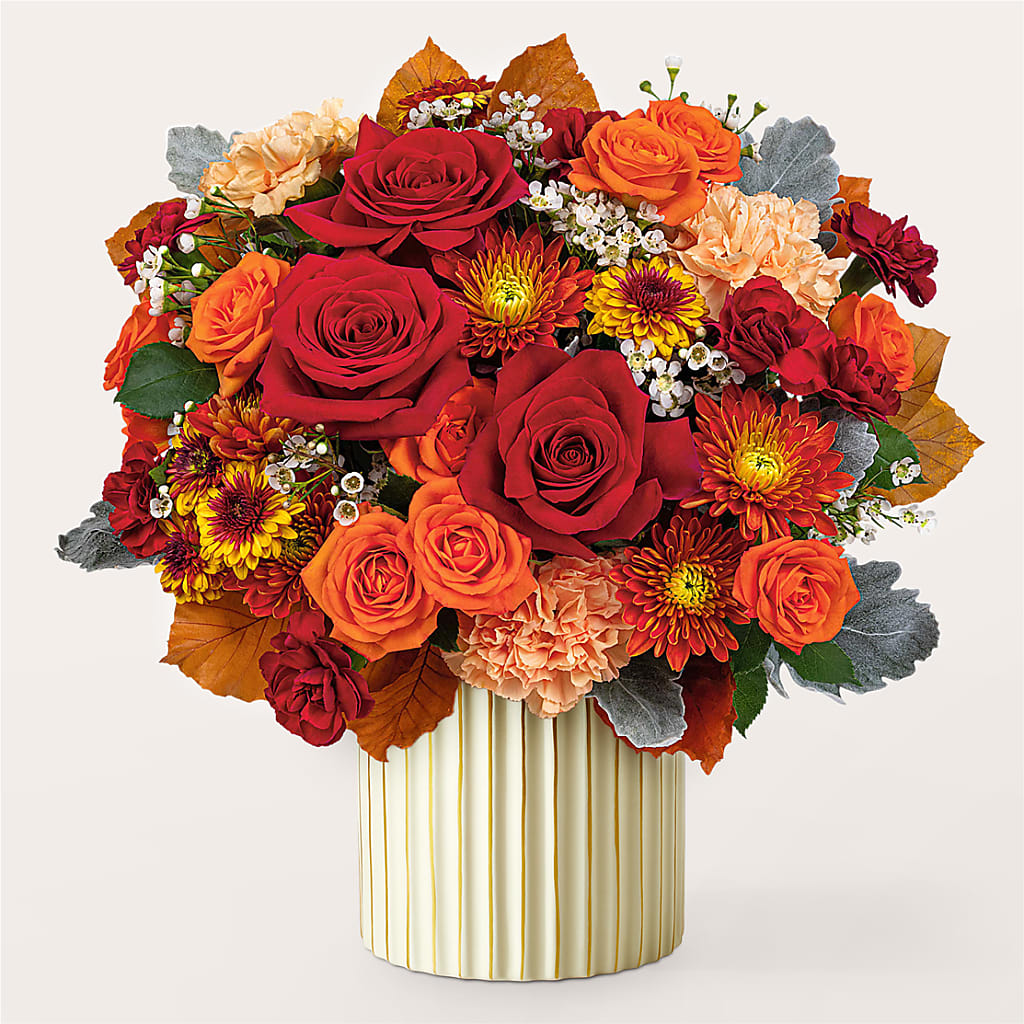 Merlot Bouquet with Ivory Vase –  My Dream Flowers, Bronx NY