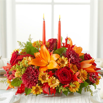 Autumn's Embrace Centerpiece –  My Dream Flowers, Bronx NY