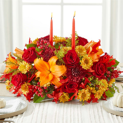 Autumn's Embrace Centerpiece –  My Dream Flowers, Bronx NY