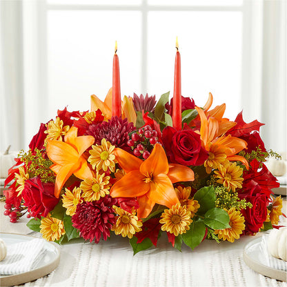 Autumn's Embrace Centerpiece –  My Dream Flowers, Bronx NY
