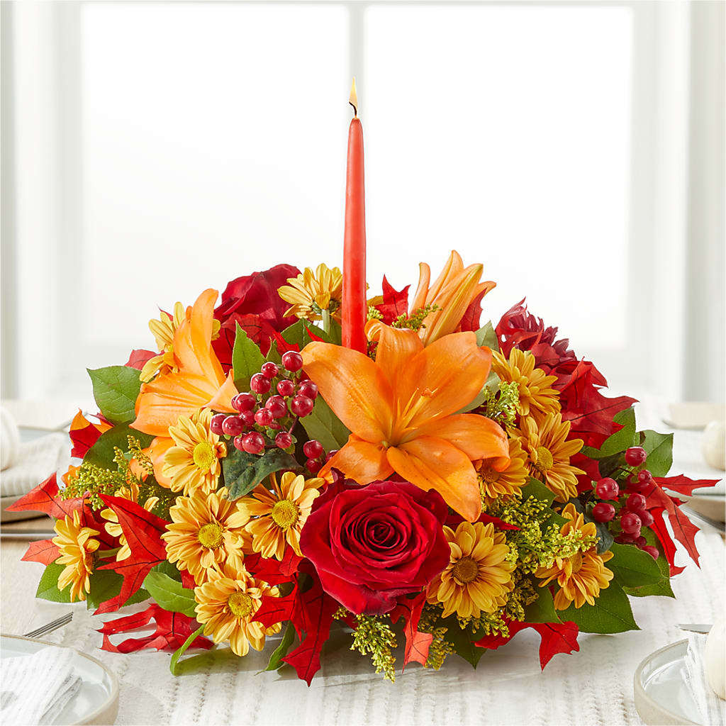 Autumn's Embrace Centerpiece –  My Dream Flowers, Bronx NY
