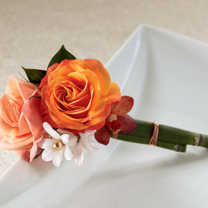 Sunset Dream Boutonniere –  My Dream Flowers, Bronx NY